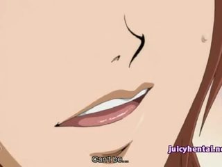 Anime redhead makakakuha ng pounded mula sa likod ng palabas