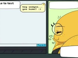 Кратко distance relationship~undertale комичен dub(alphys x undyne)