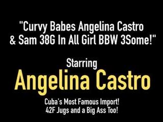 Curvy Babes Angelina Castro & Sam 38g in all lady BBW